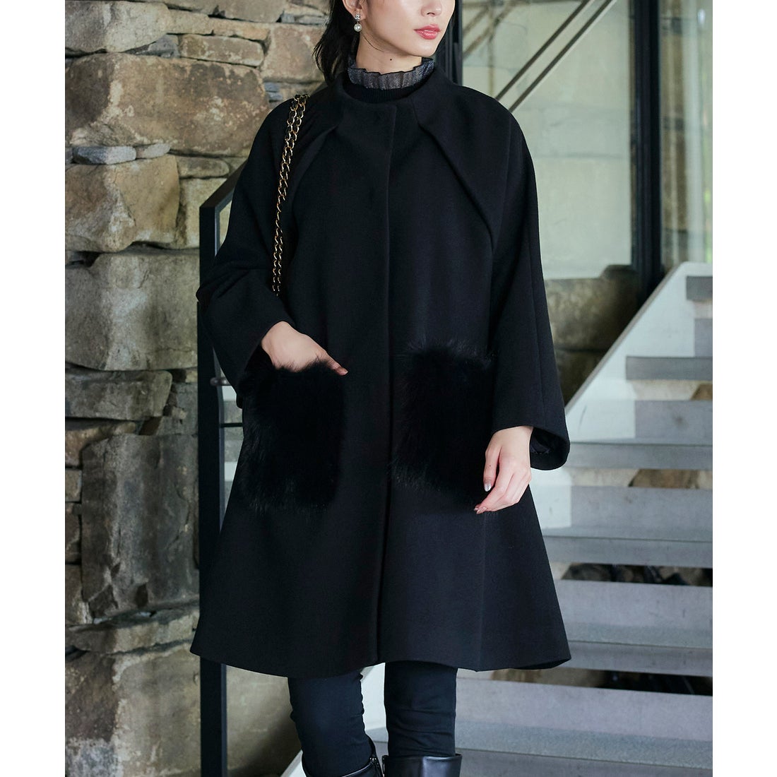 ルイルエブティック RUIRUE BOUTIQUE フォックスファー ポケット A