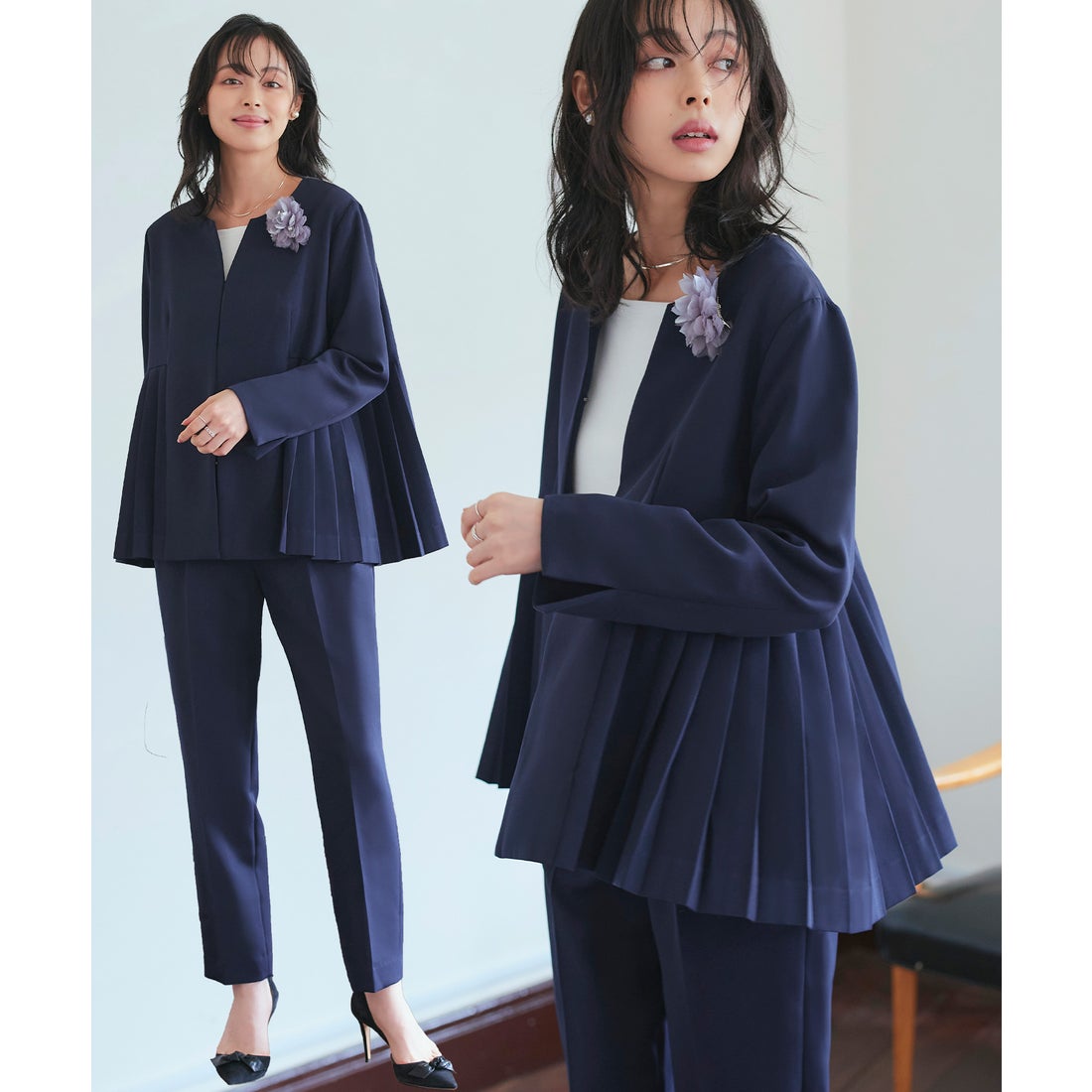 ルイルエブティック RUIRUE BOUTIQUE 2点セット ｜ サイドプリーツ