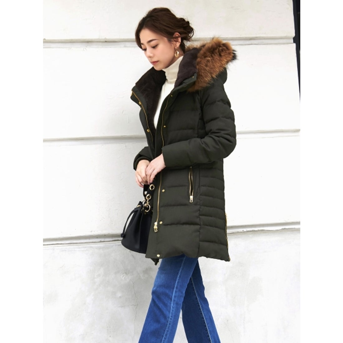 ルイルエブティック RUIRUE BOUTIQUE ラクーンファーサイドジップ