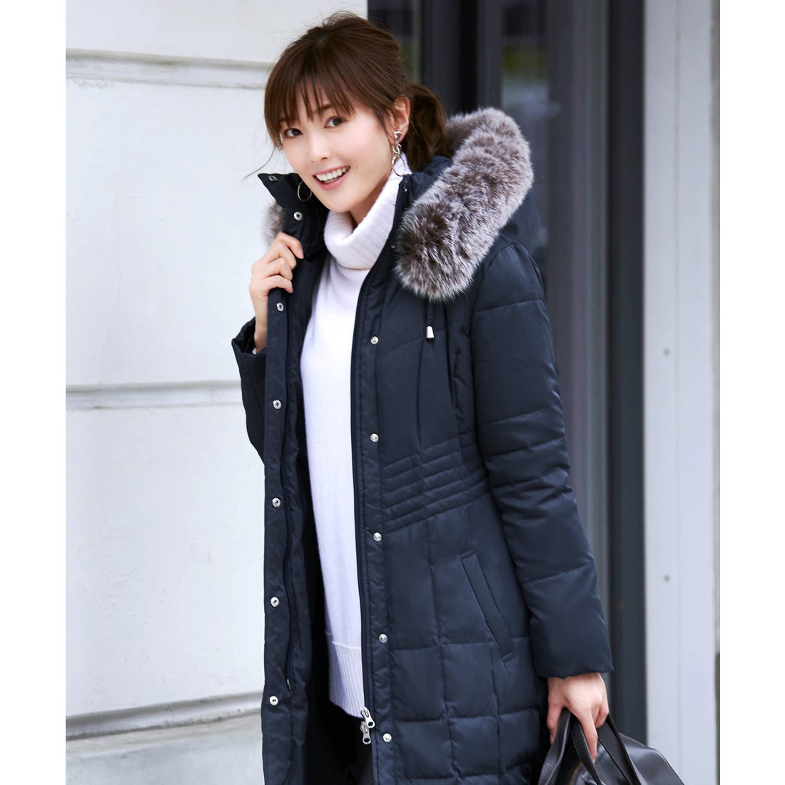 ルイルエブティック RUIRUE BOUTIQUE フォックスファー付きダウン