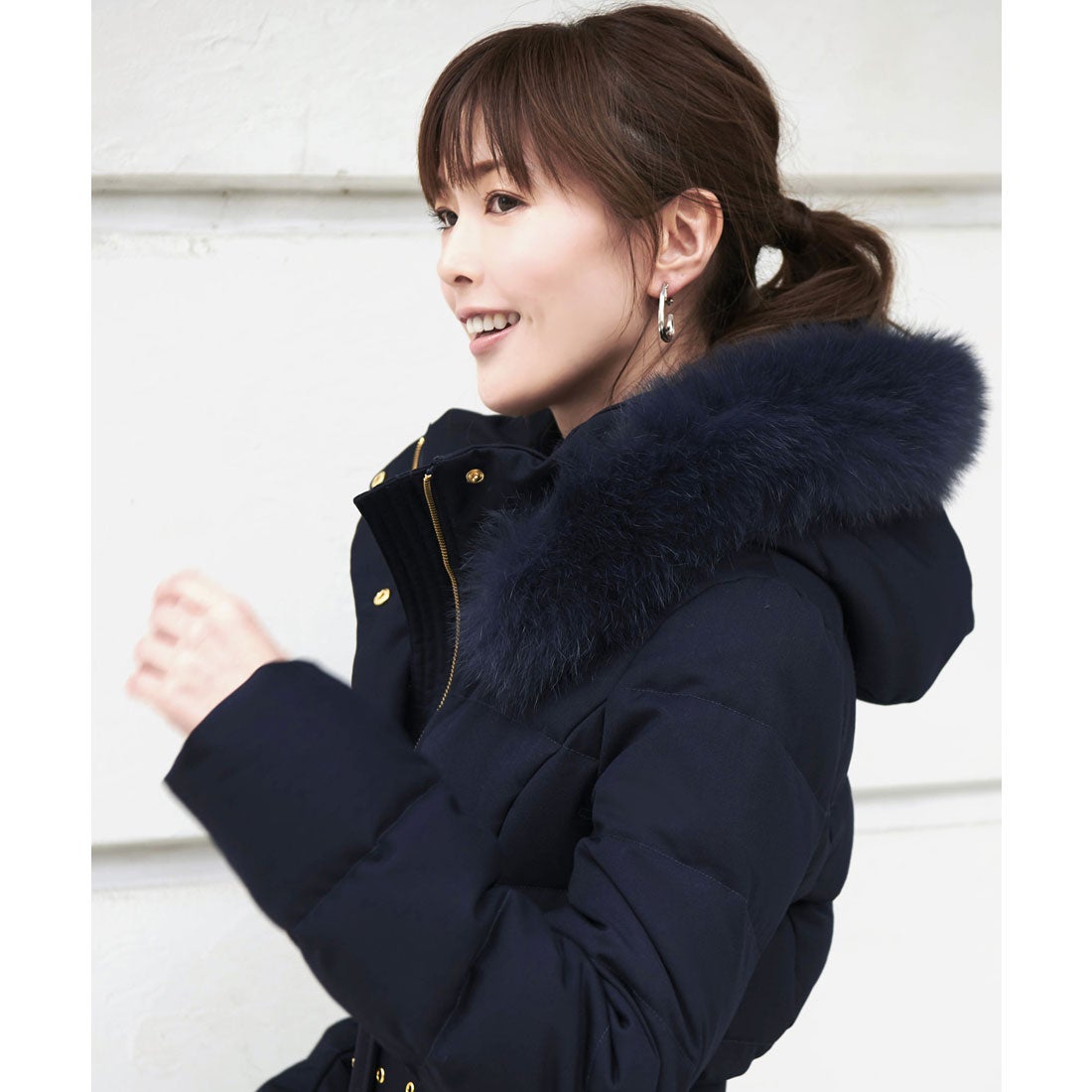 ルイルエブティック RUIRUE BOUTIQUE ベルト付きフォックスファー