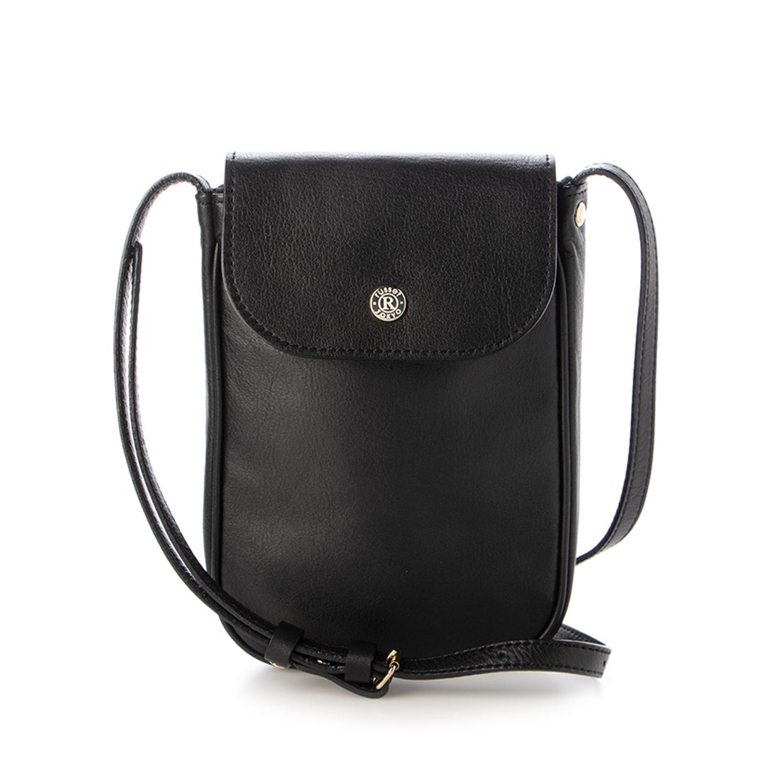 ラシット russet レザースマホショルダーバッグ(zー005ーOUT) （Black