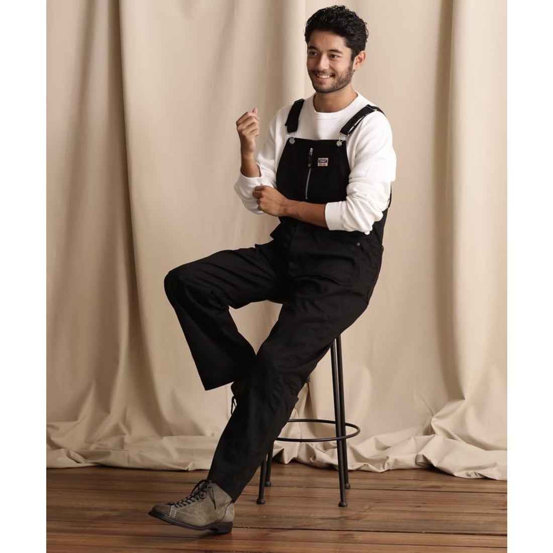 ショット Schott TC OVERALL PANTS/オーバーオール （ブラック