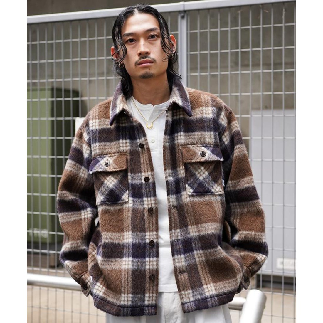 ショット Schott SHAGGY PLAID SHIRT/シャギー チェックシャツ