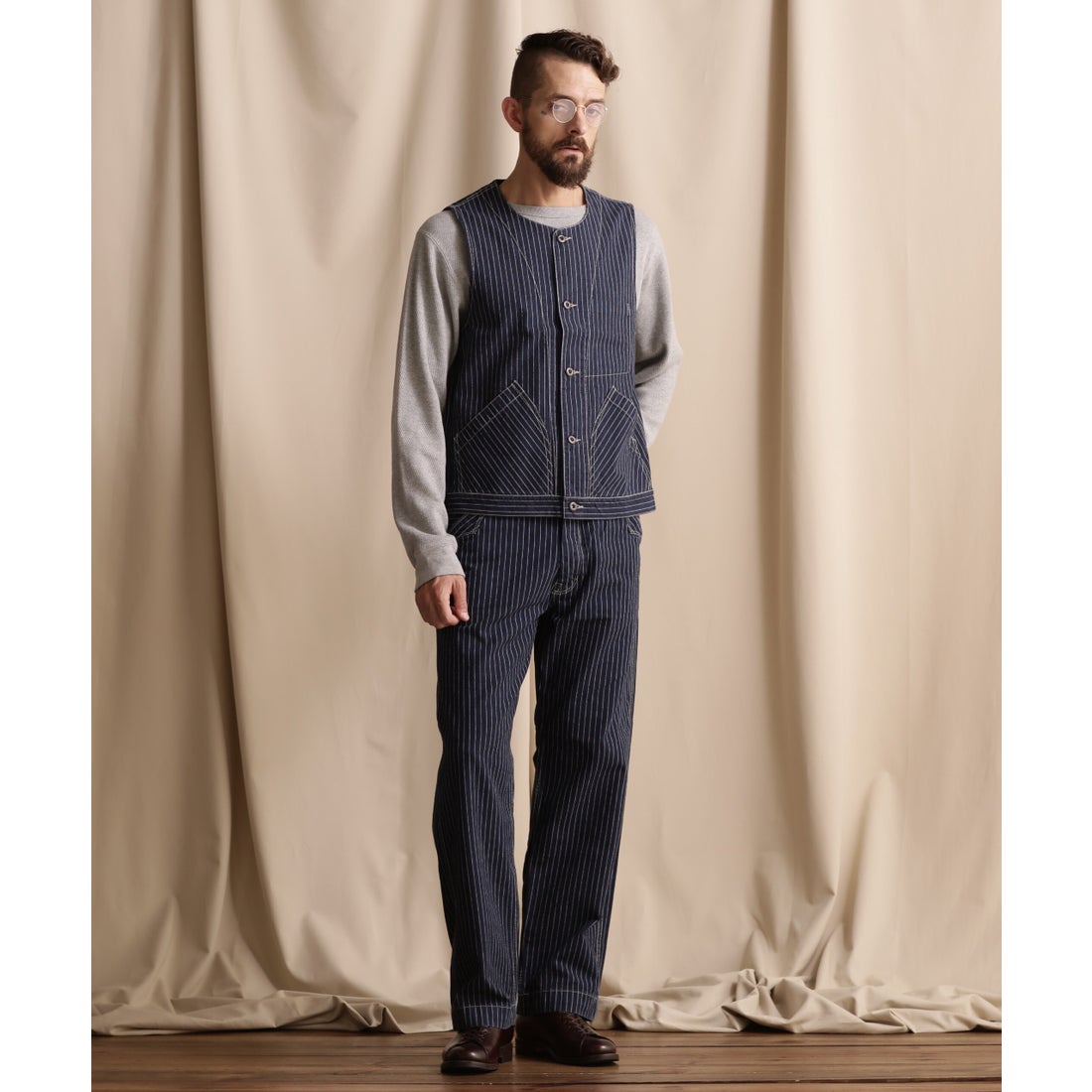 ショット Schott OLD HICKORY DENIM VEST/オールドヒッコリーデニム