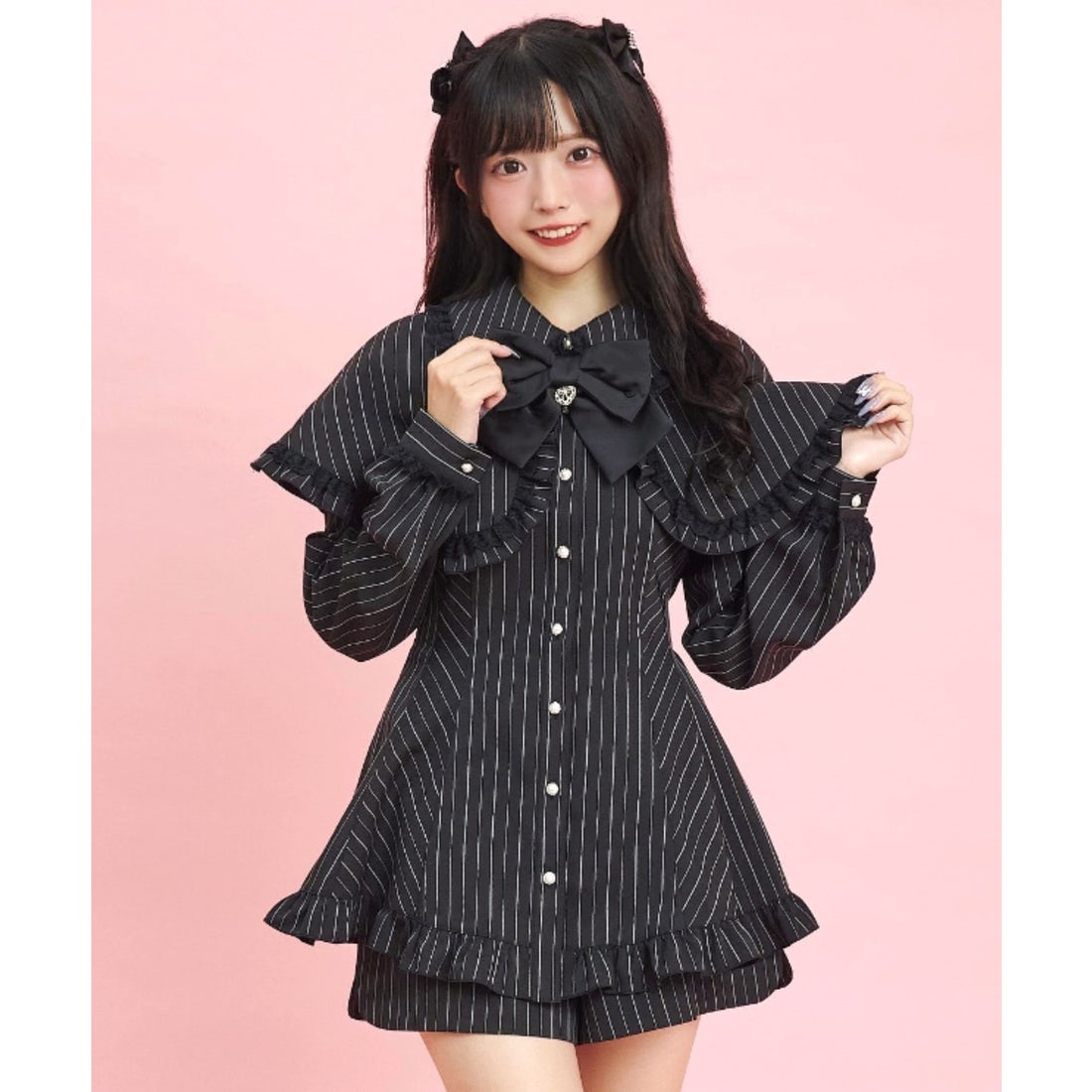 シークレットハニー Secret Honey ケープ付セットアップ （ストライプ