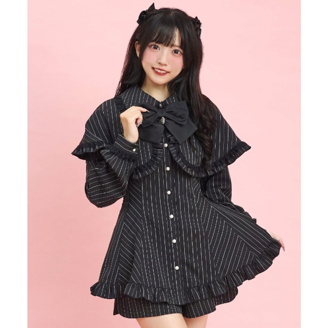 シークレットハニー Secret Honey ケープ付セットアップ （ストライプ