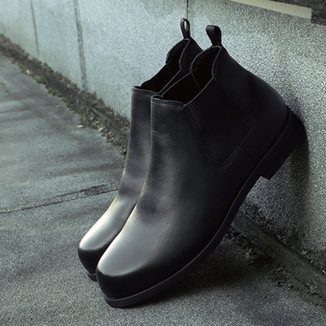 スタンドワークス Stnd works 牛革カウレザーサイドゴアショートブーツ