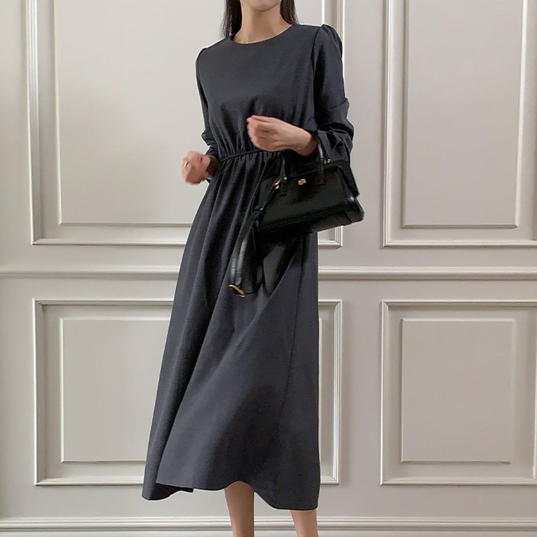 スニープディップ SneepDip 【17579】バックボタンきれいめワンピース