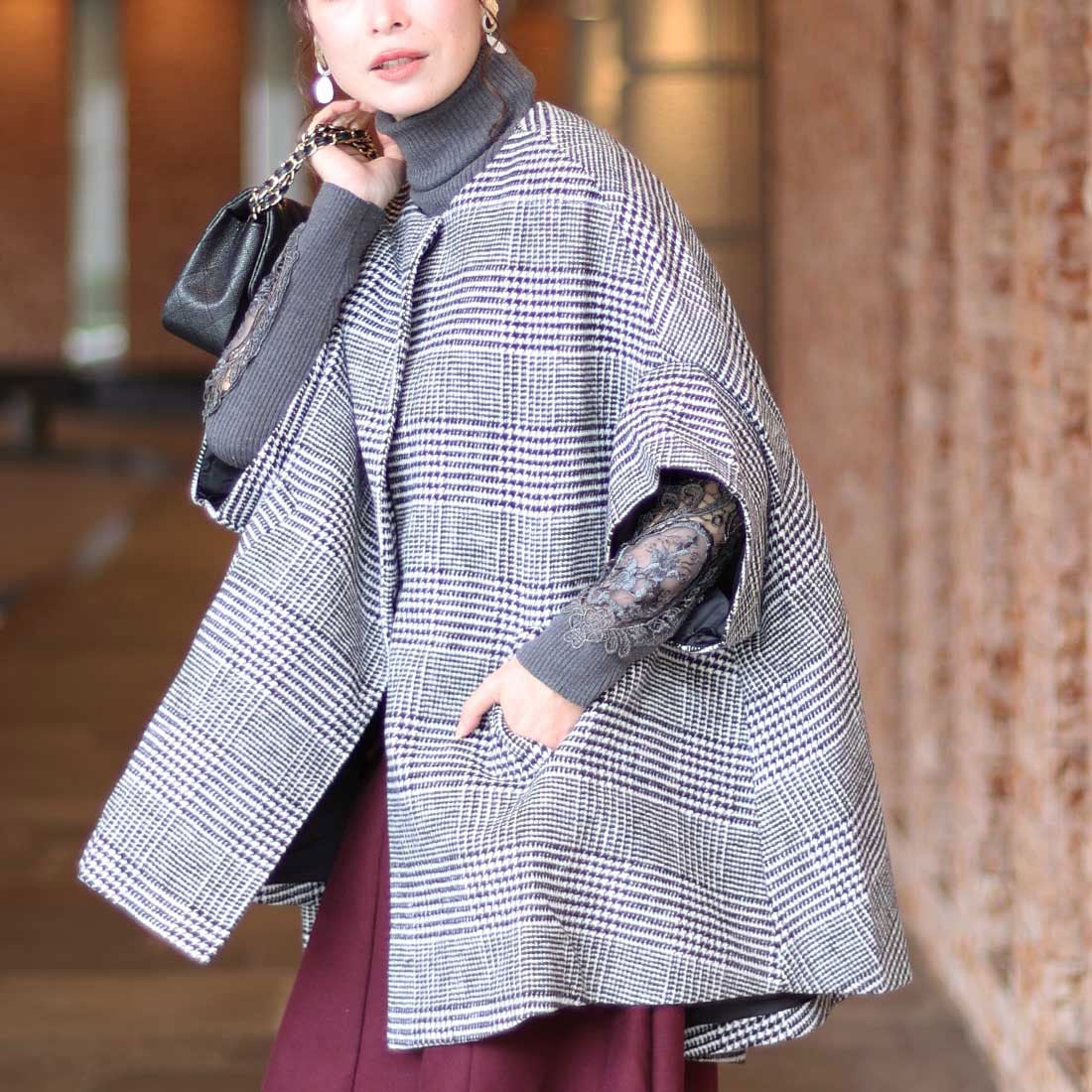 サワアラモード Sawa a la mode レディース アウター コート ポンチョ