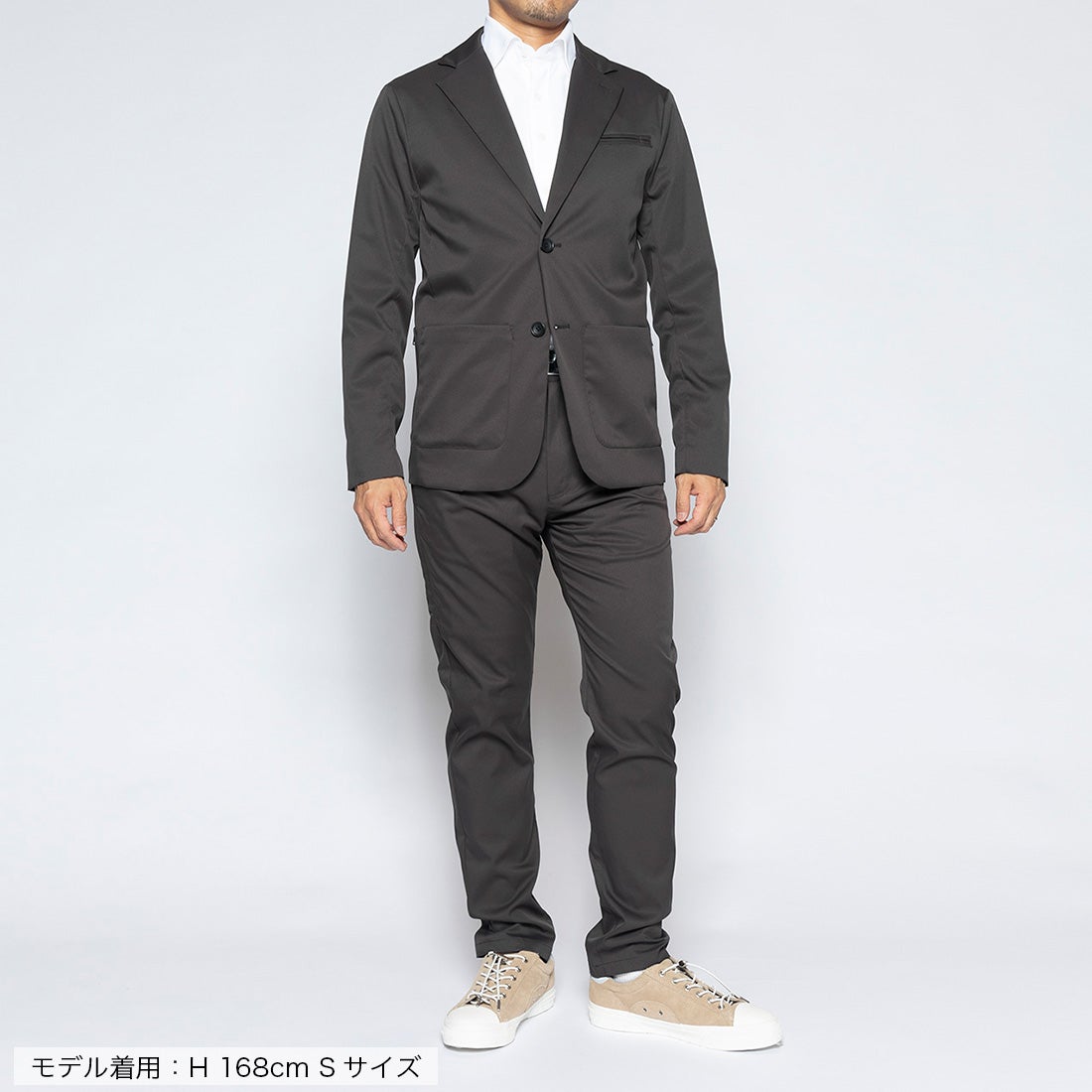 テーラードジャケット・裏地あり【返品不可商品】 （チャコールグレー