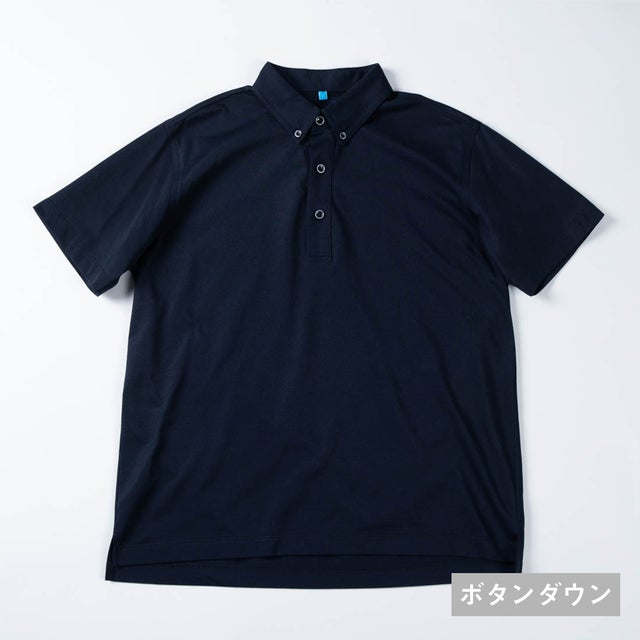 クイックドライポロシャツ ボタンダウン （ブラック） -WWSワーク
