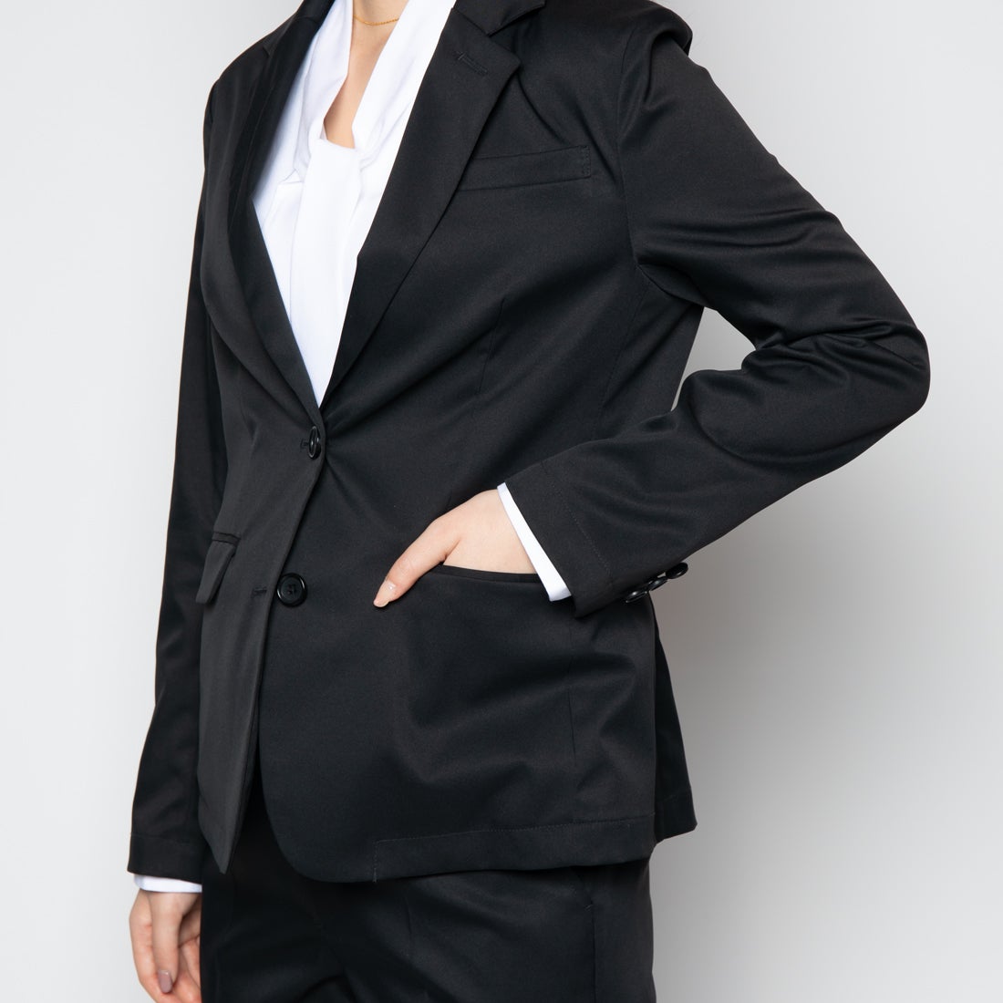 Bizテーラードジャケット（ブラック） -WWSワークウェアスーツ公式