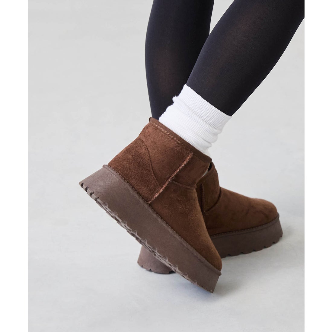 ウェレッグ セレクト welleg sellect 厚底ムートンブーツ （3086ダーク