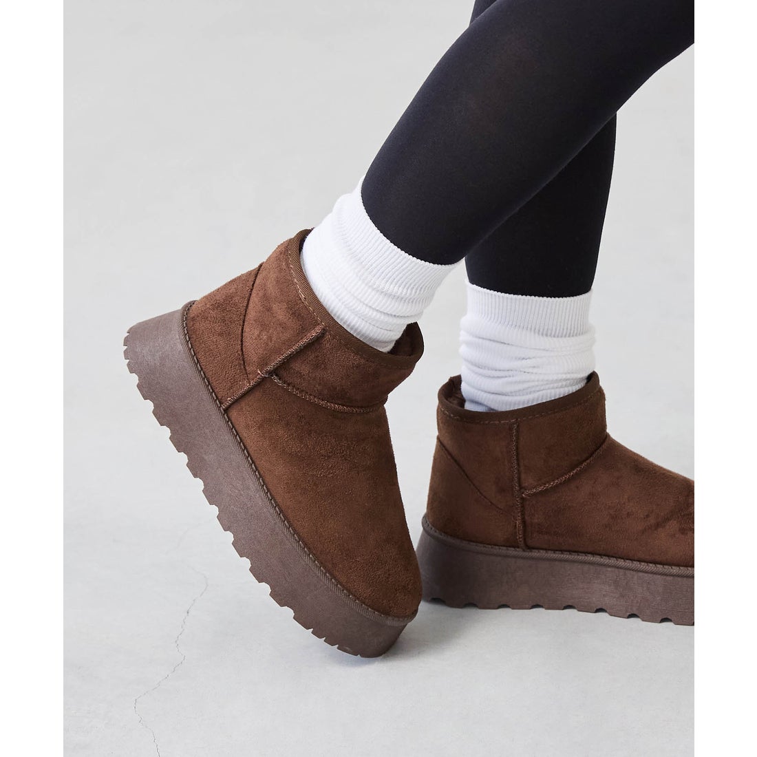 ウェレッグ セレクト welleg sellect 厚底ムートンブーツ （3086ダーク