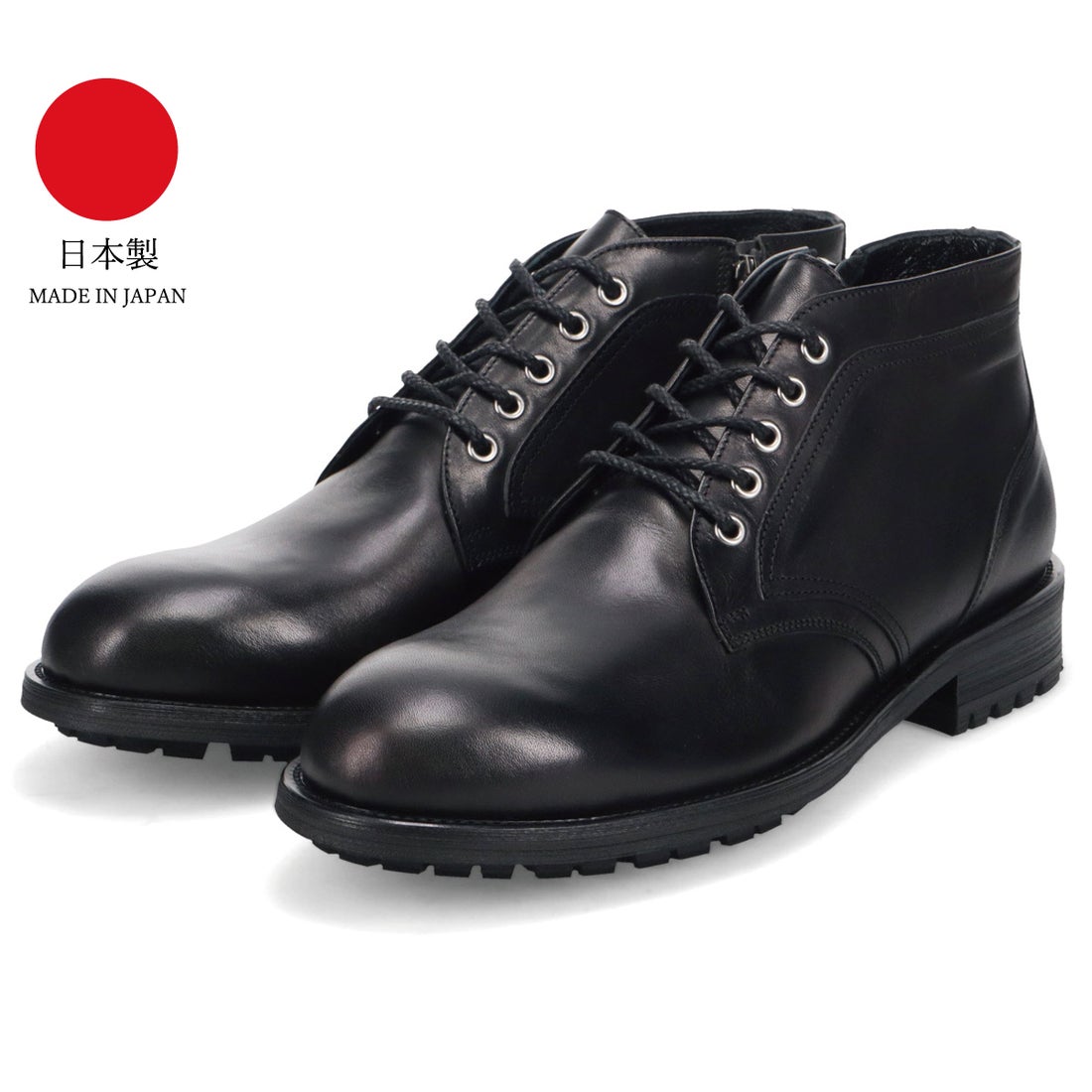 フープディドゥ whoop'-de-doo' 国産栃木レザーラウンドブーツ （BL