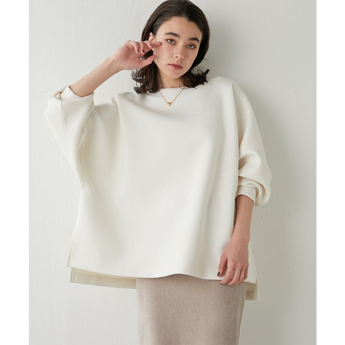 ウィムガゼット Whim Gazette ダンボールプルオーバー （offwhite