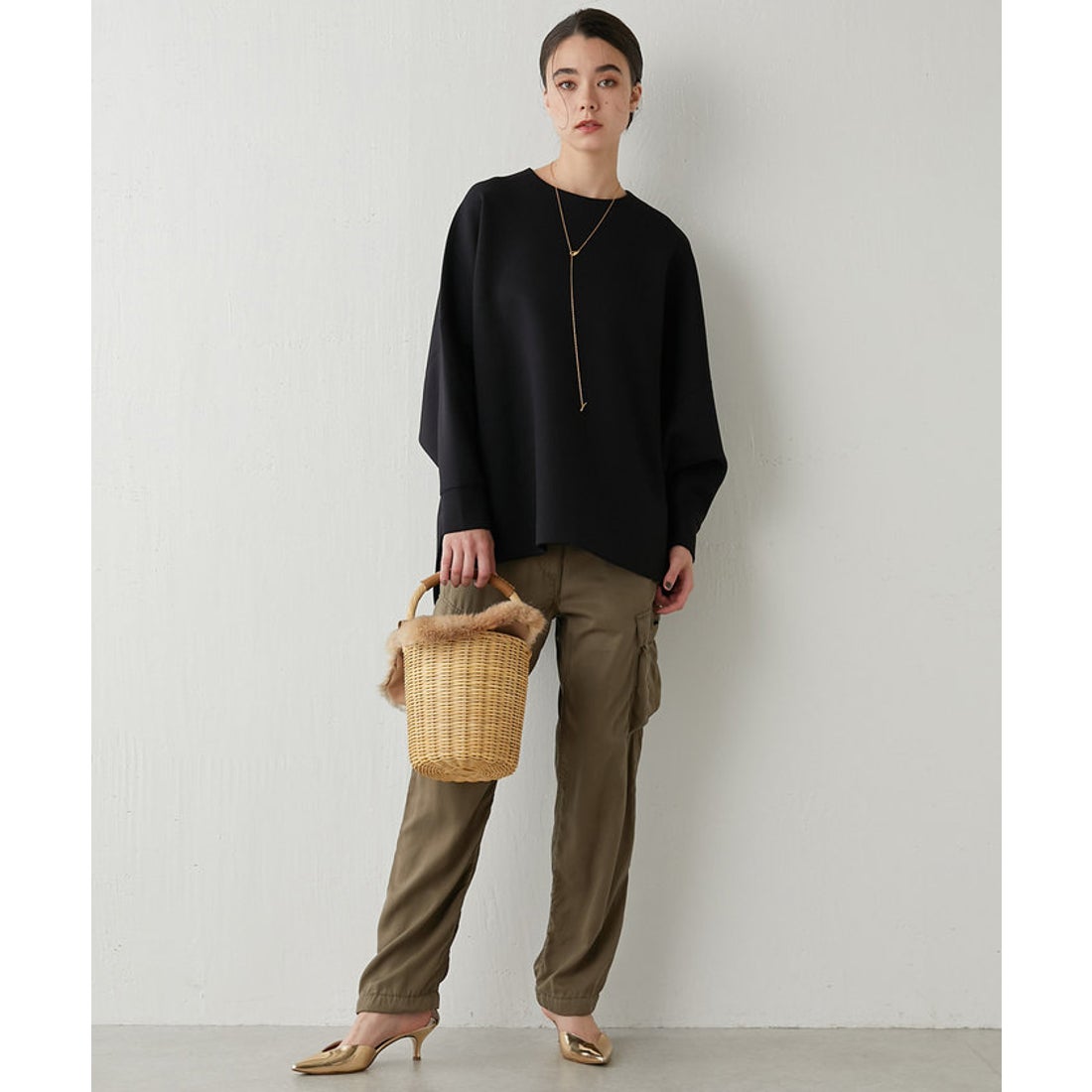 ウィムガゼット Whim Gazette ダンボールプルオーバー （offwhite