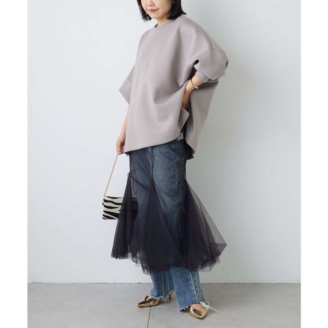 ウィムガゼット Whim Gazette ダンボールプルオーバー （black