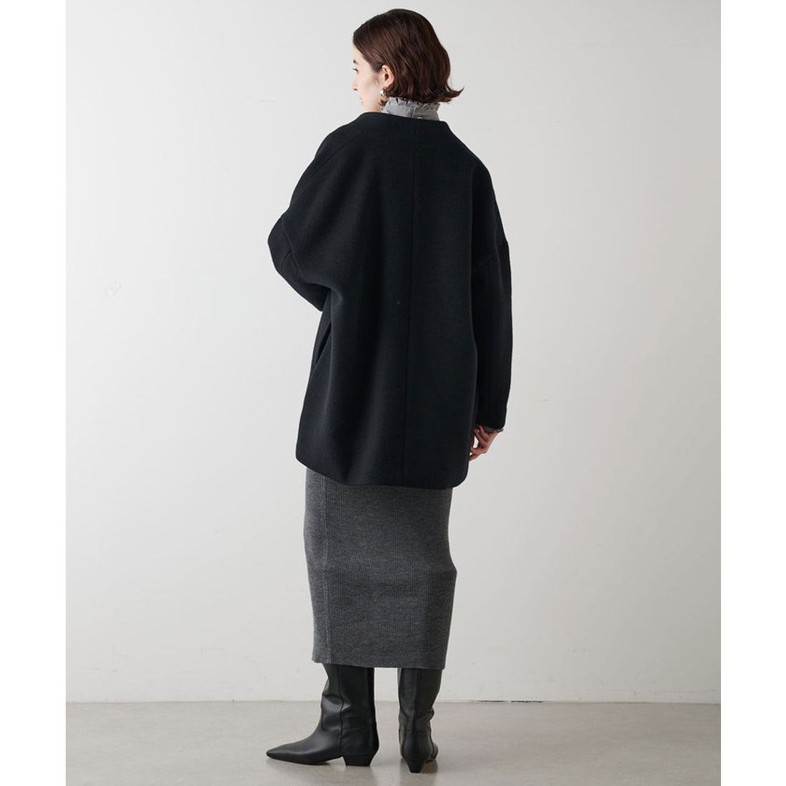 ウィムガゼット Whim Gazette メリンプミドルコート （greige