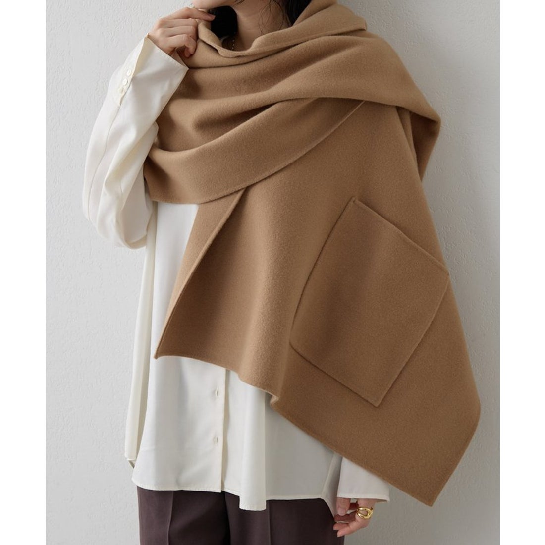 ウィムガゼット Whim Gazette リバーケープ （camel） -靴