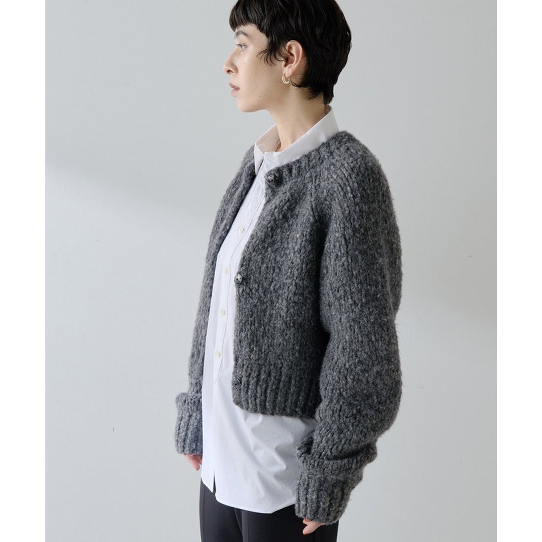 ウィムガゼット Whim Gazette ハンドニットカーディガン （l.yellow