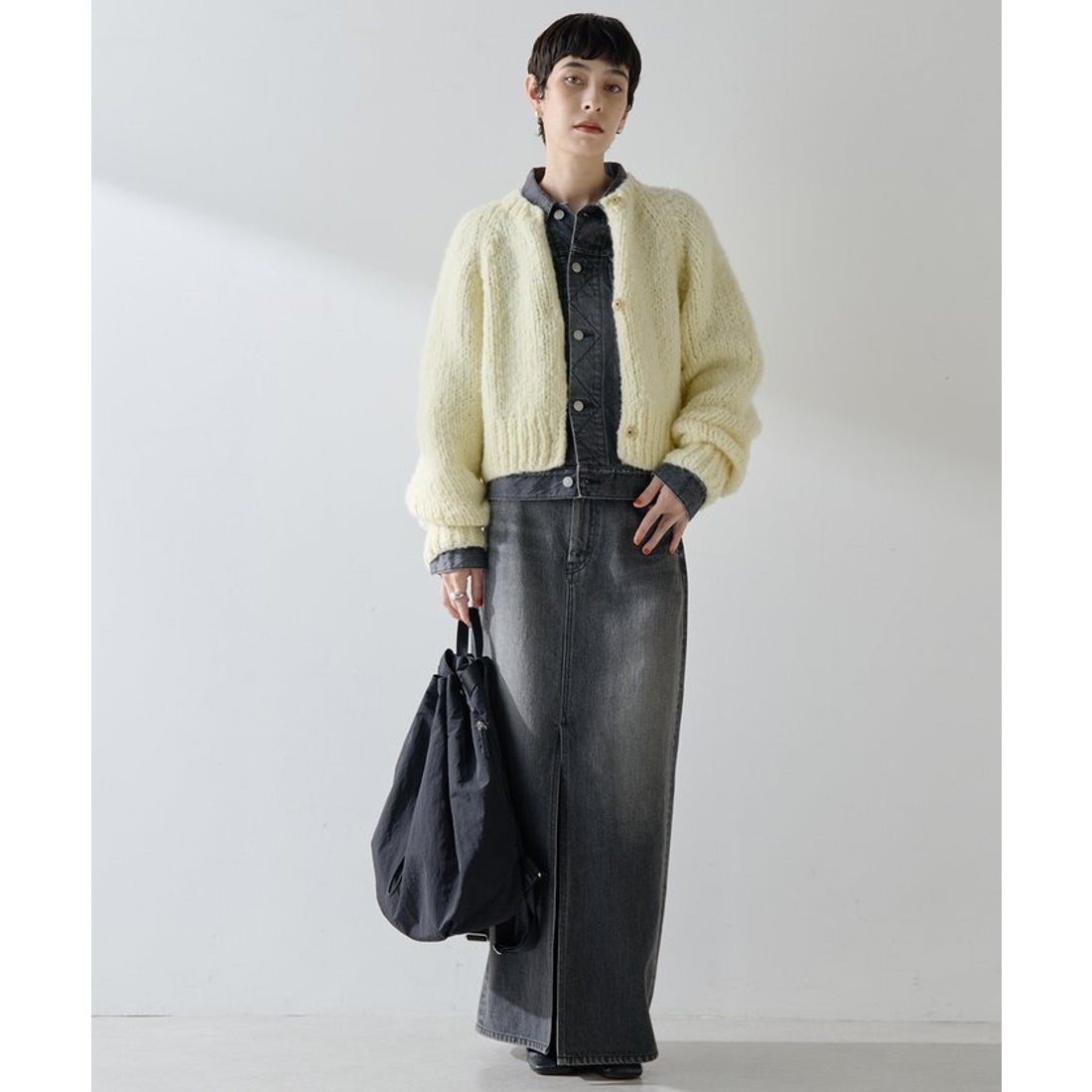 ウィムガゼット Whim Gazette ハンドニットカーディガン （pink