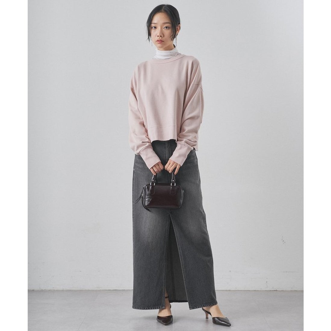 ウィムガゼット Whim Gazette ヴィンテージロゴ裏毛 （pinkbeige