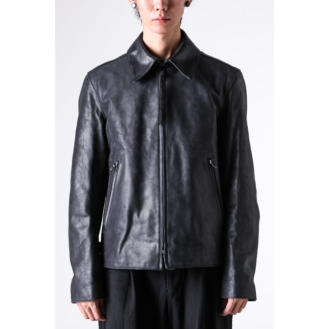The Viridi-anne Oil Horse Leather Jacket （BLACK） - Osaka / Kyoto
