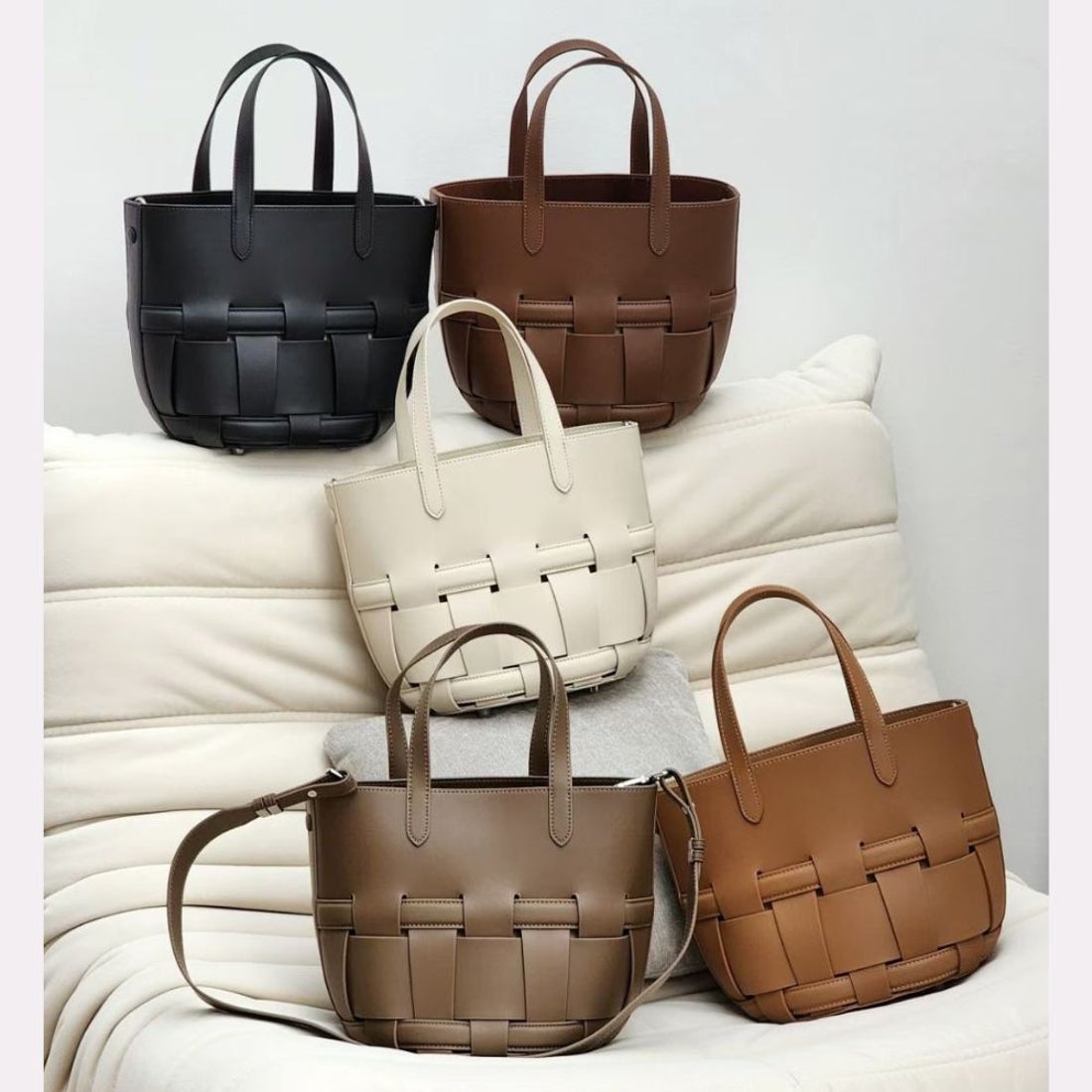 トミエコ Tomieco LEATHER トート/2wayショルダー 編み込みバッグ （D