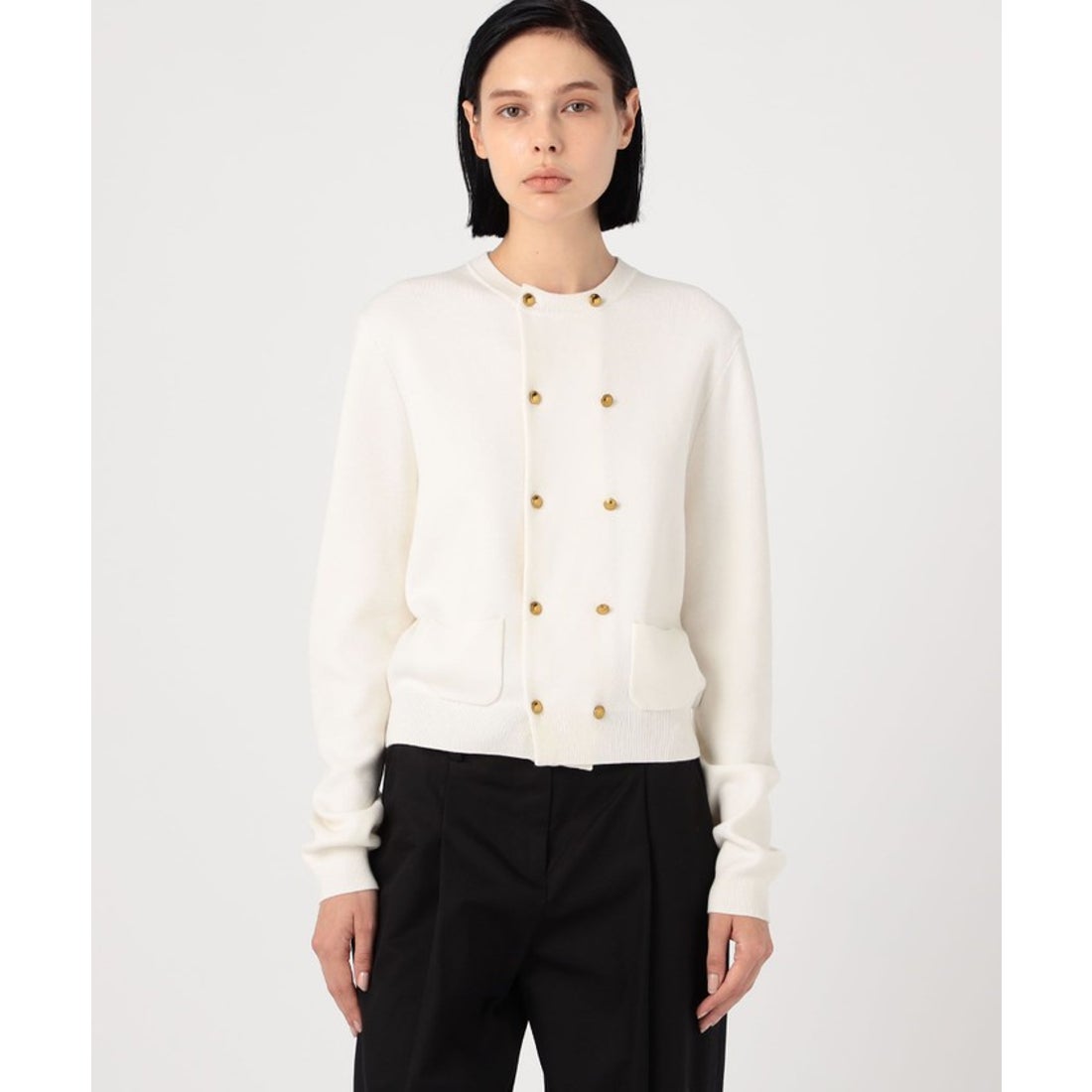 キャバン CABaN CABaN コットンカシミヤ ダブルボタンカーディガン