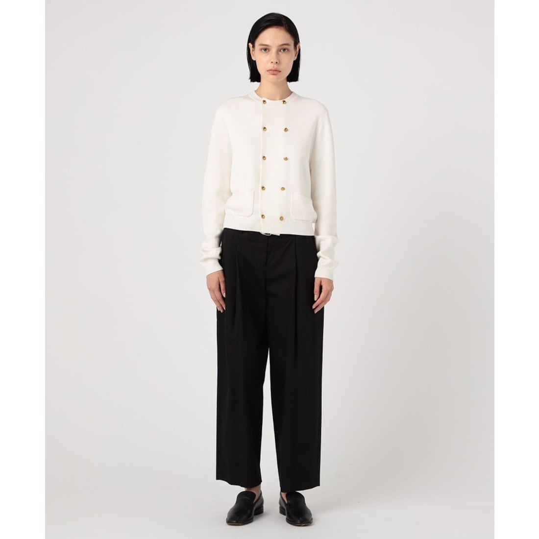 キャバン CABaN CABaN コットンカシミヤ ダブルボタンカーディガン