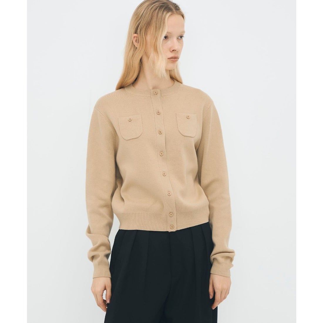 キャバン CABaN コットンカシミヤ クルーネックカーディガン （35