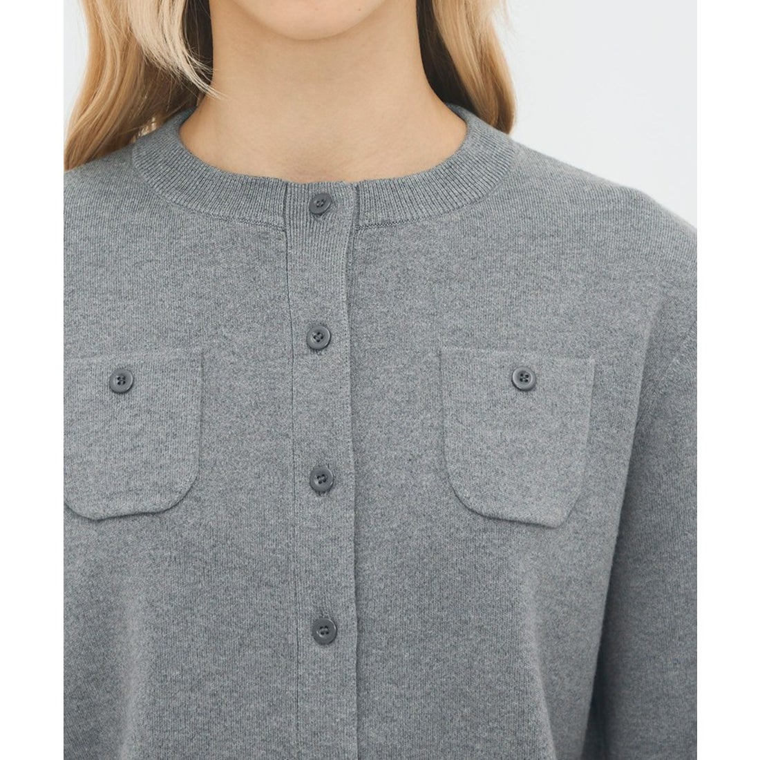 キャバン CABaN CABaN コットンカシミヤ クルーネックカーディガン