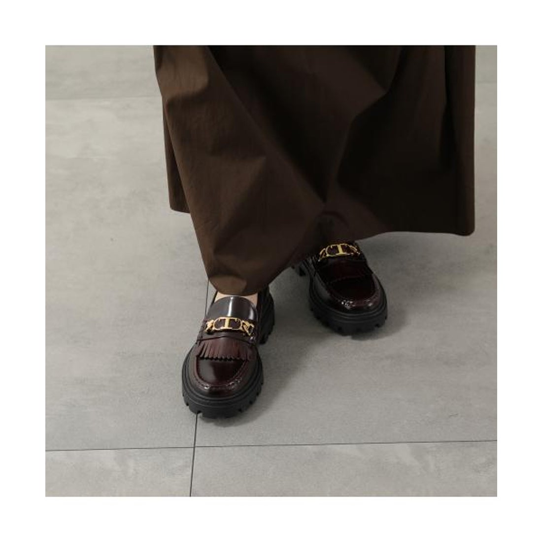 トッズ TOD'S TODS ローファー XXW08J0GF80SHA Tチェーン フリンジ