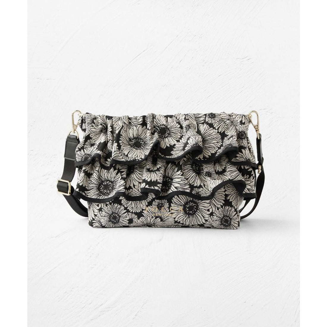 トッカ TOCCA FRILL POCHETTE ポシェット （ブラック系1
