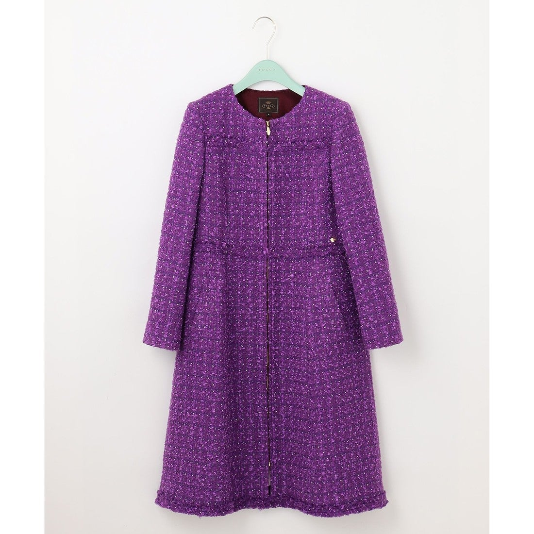 TOCCA SWEET TWINKLE ツイードコート （パープル系） -靴