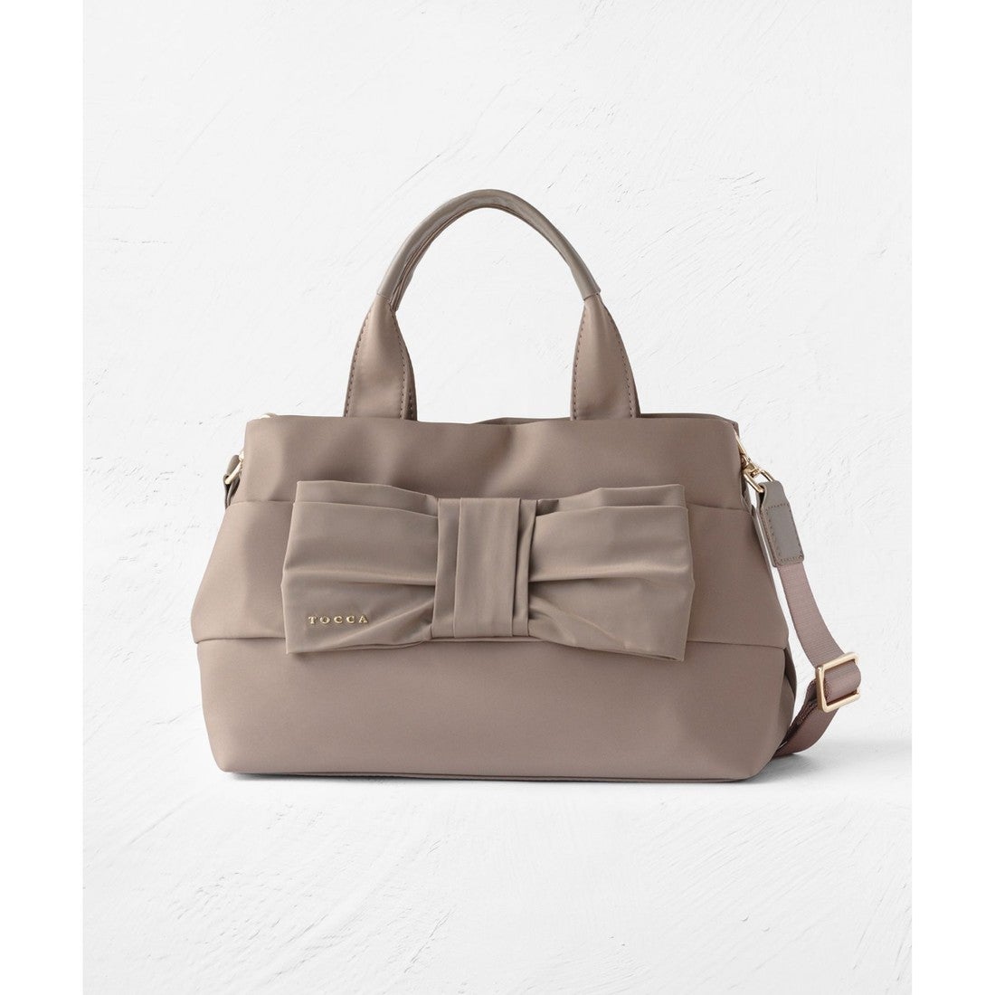 TOCCA TIED RIBBON NYLONBAG バッグ （ベージュ系） -靴＆ファッション