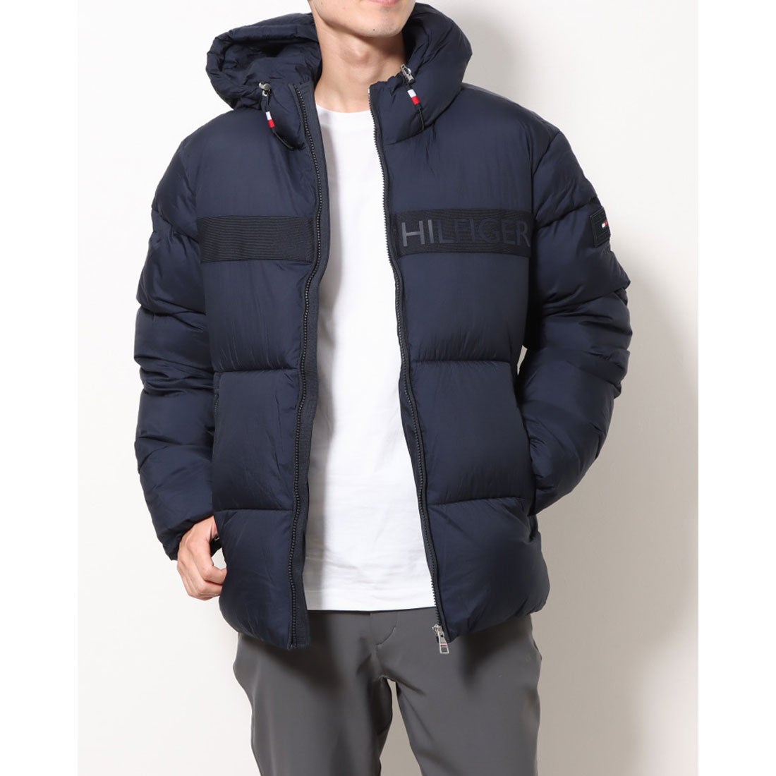 トミー ヒルフィガー TOMMY HILFIGER ナイロンハイロフトパファー