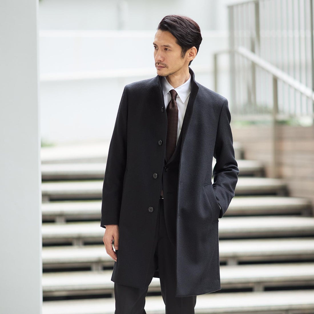 タケオキクチ TAKEO KIKUCHI ◇【ウールカシミヤブレンド】 ビーバー