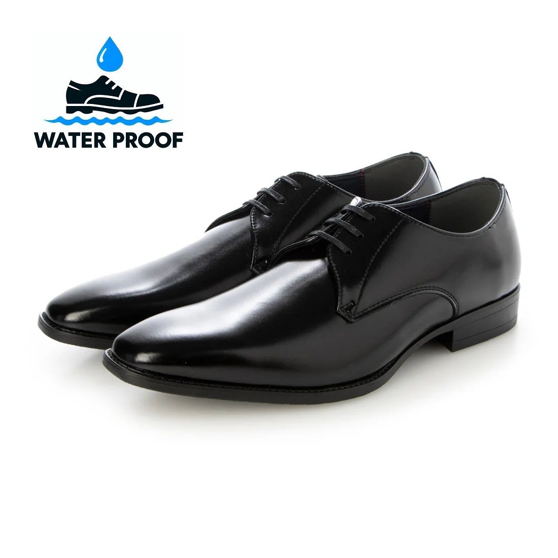 タケゾー TAKEZO 防水機能付 牛革ビジネスシューズ プレーントゥ
