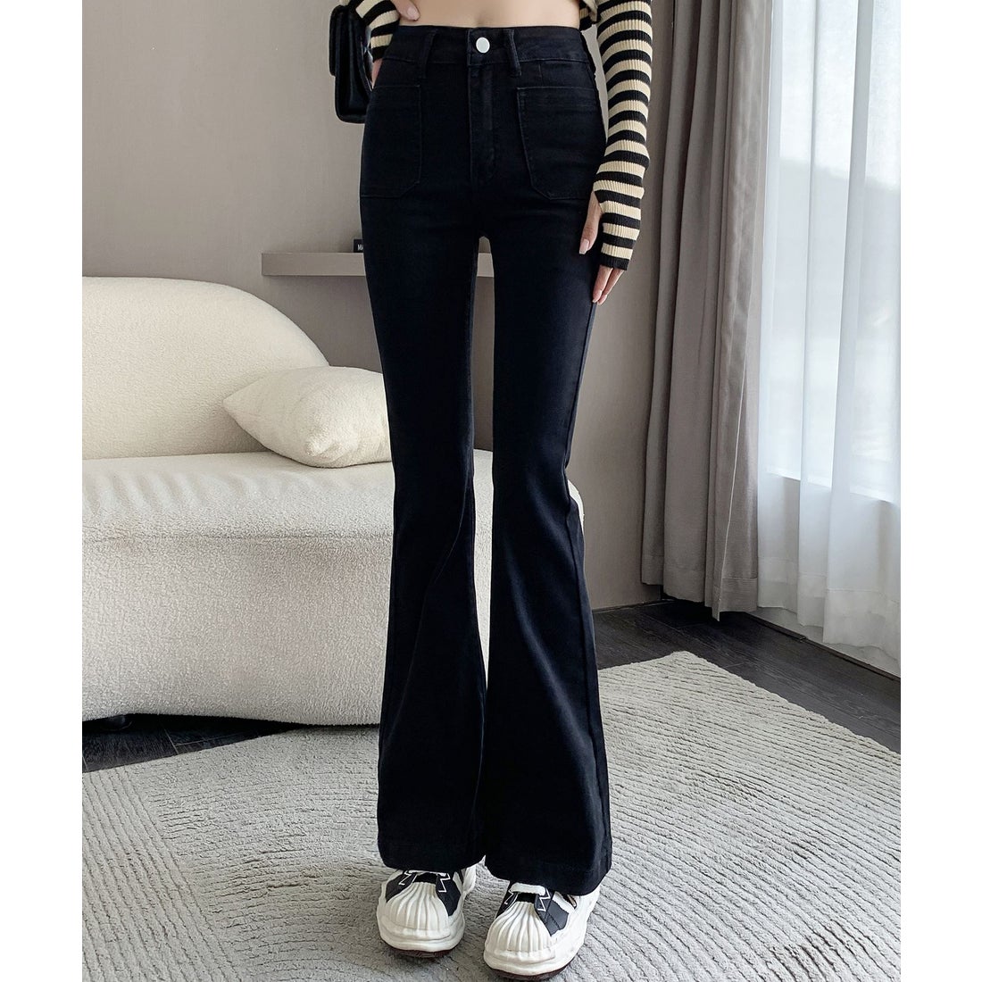 テディショップ Teddyshop レディース ブーツカット風リラクシーフレア