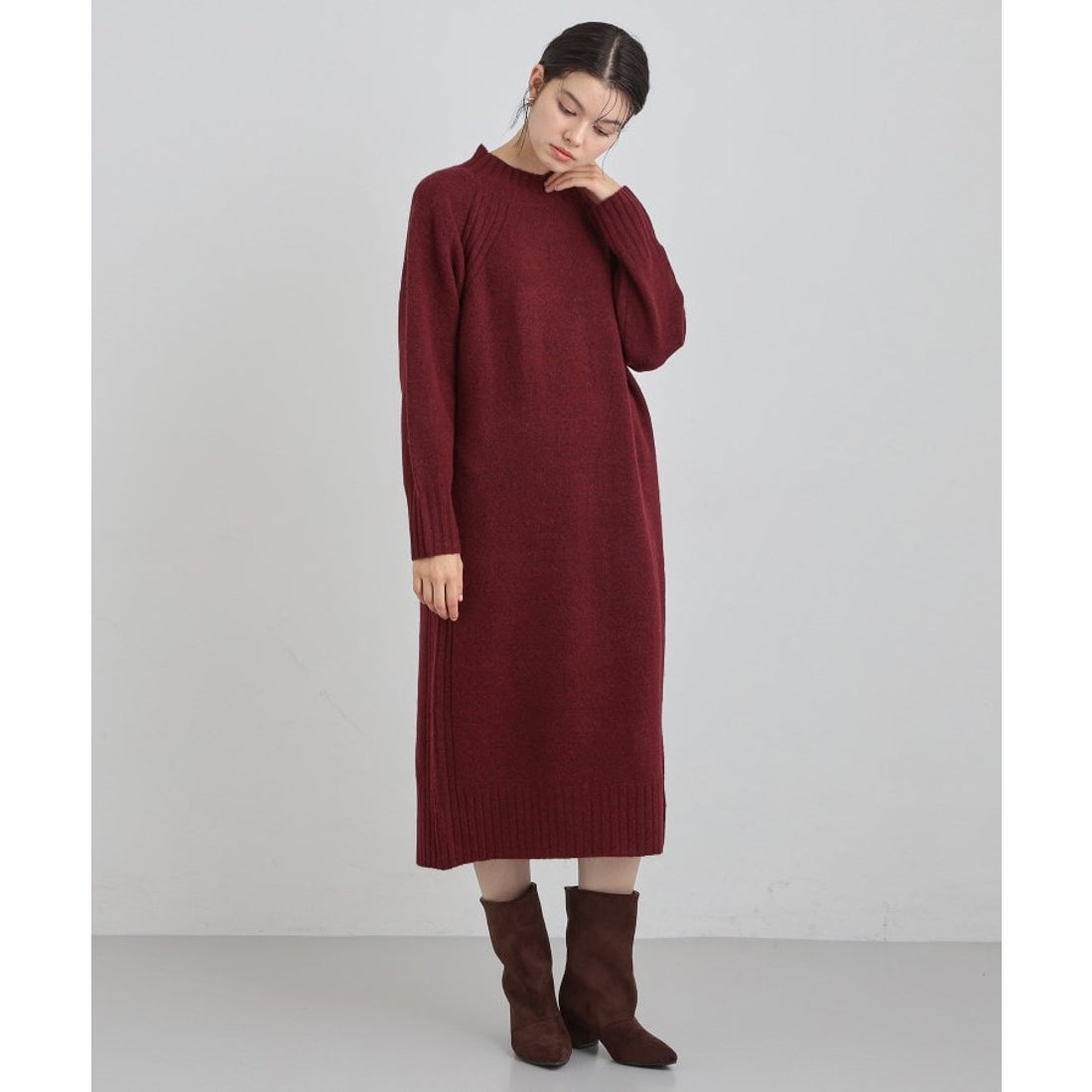 ザ ショップ ティーケー (ウィメン) THE SHOP TK(Women) ウール混杢調