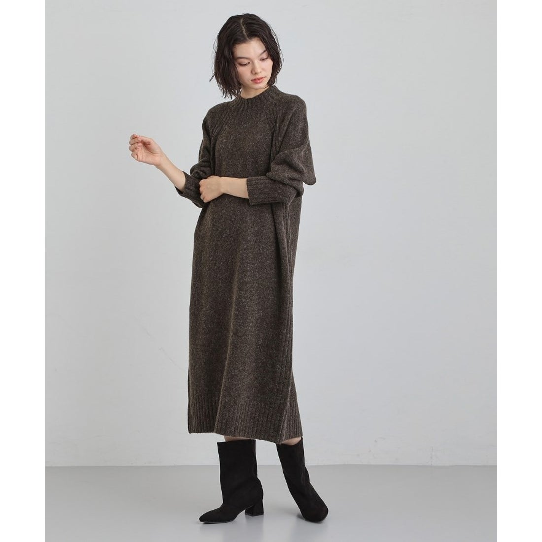 ザ ショップ ティーケー (ウィメン) THE SHOP TK(Women) ウール混杢調