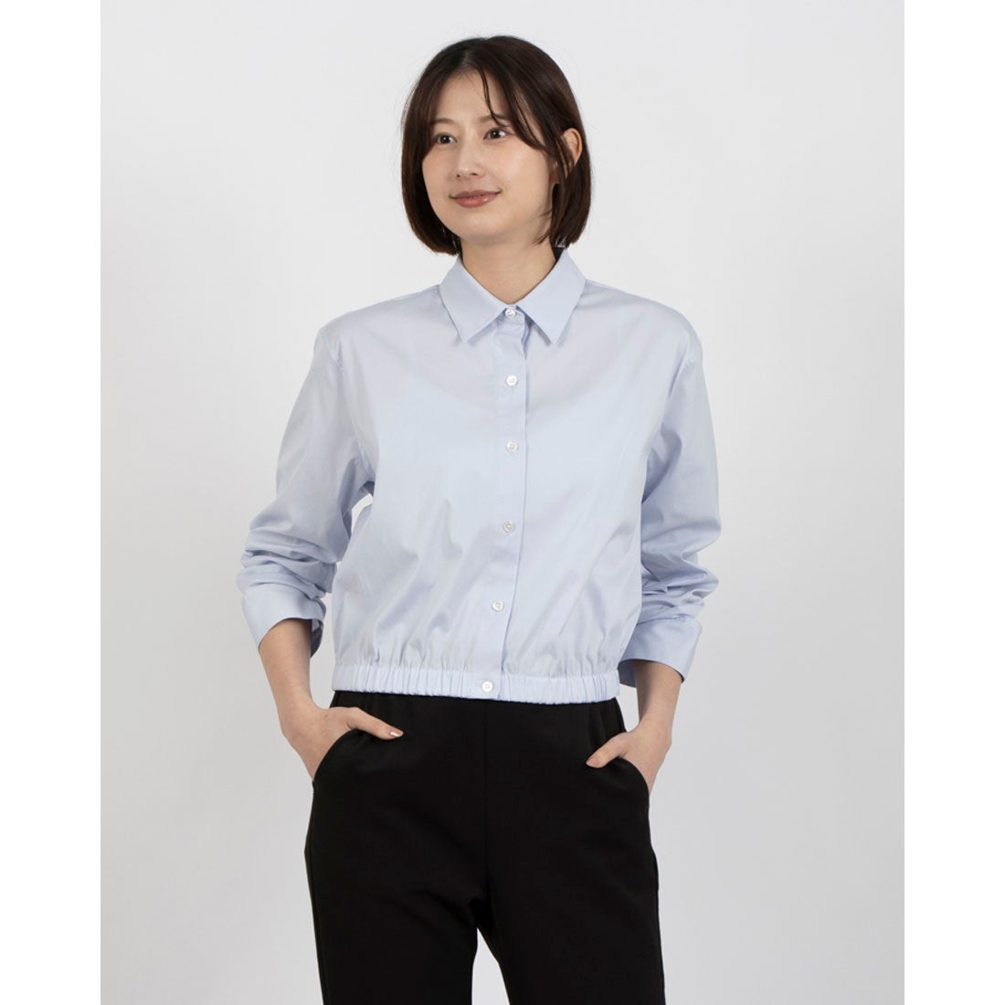 セオリー Theory COTTON SHIRTING FIXED SLV （ブルー系