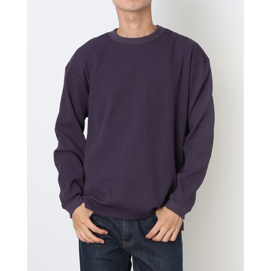 ティゴラ TIGORA メンズ 長袖Tシャツ ワッフルロングTシャツ TR
