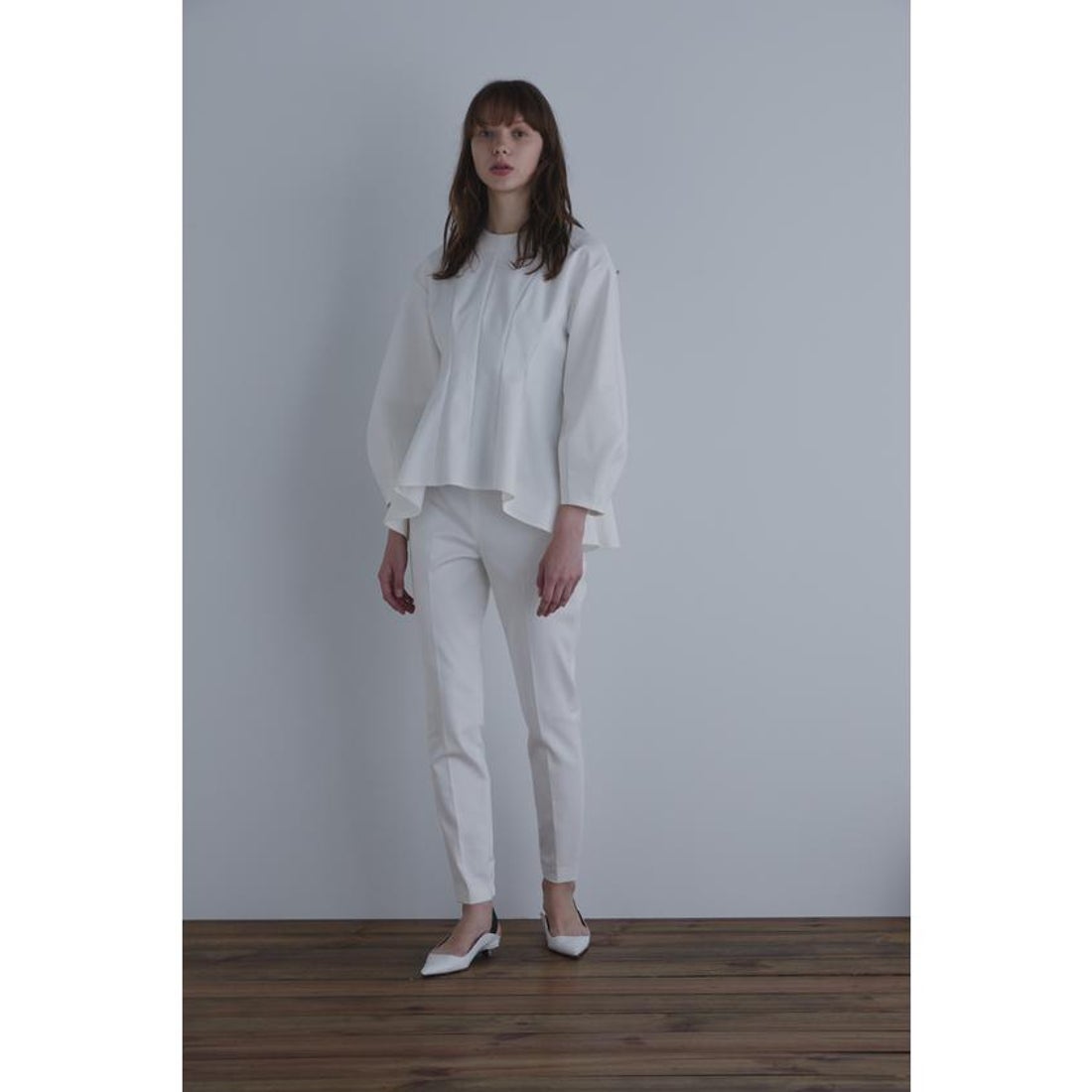 ル フィル LE PHIL 《LE PHIL》ダブルクロスストレッチブラウス