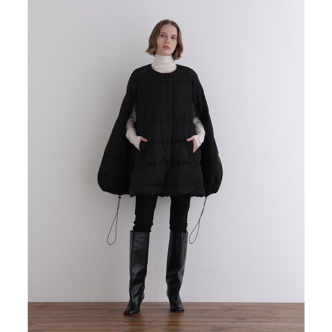 ル フィル LE PHIL パッフィーダウンケープ （ブラック