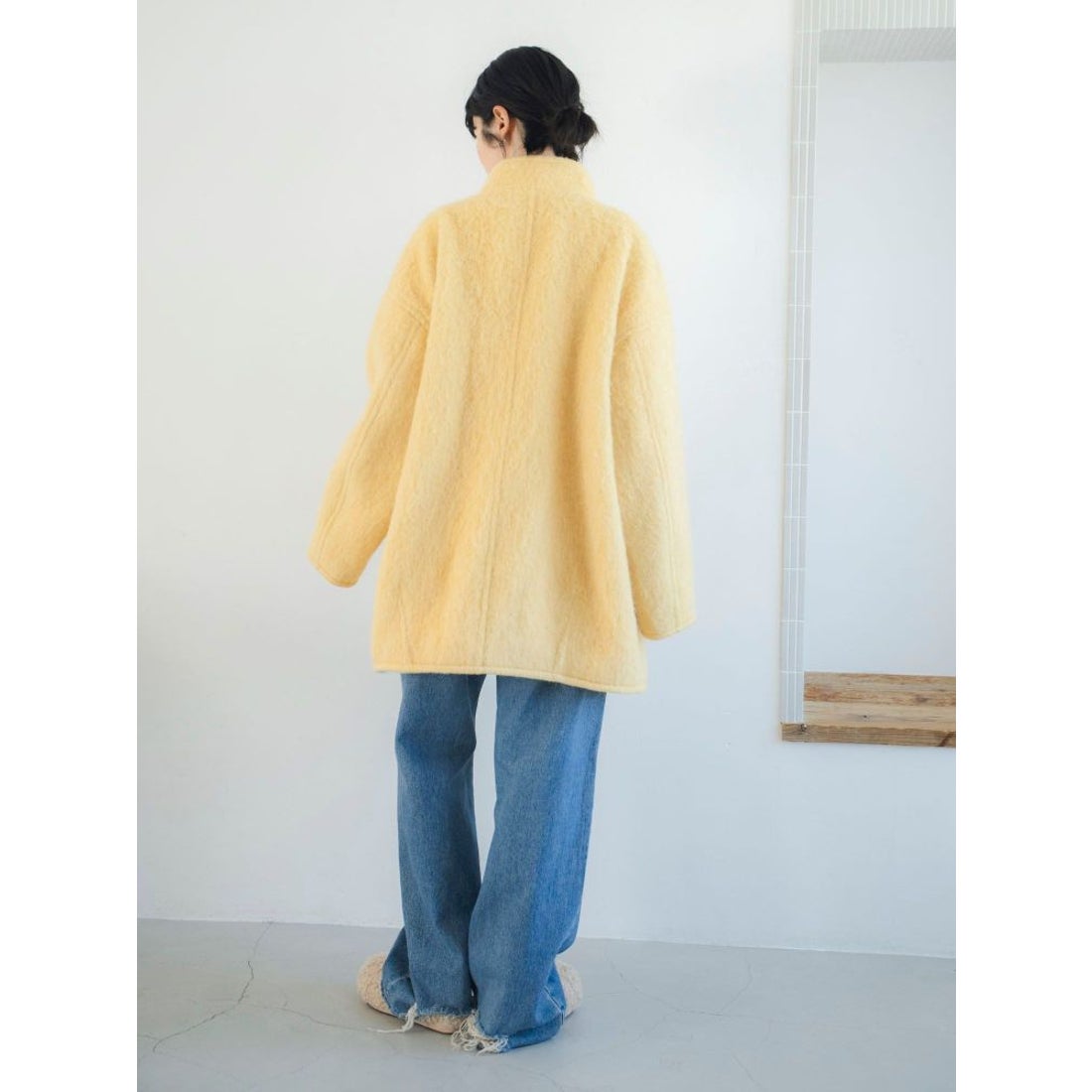 アングリッド Ungrid アルパカ混ミドル丈スタンドカラーコート