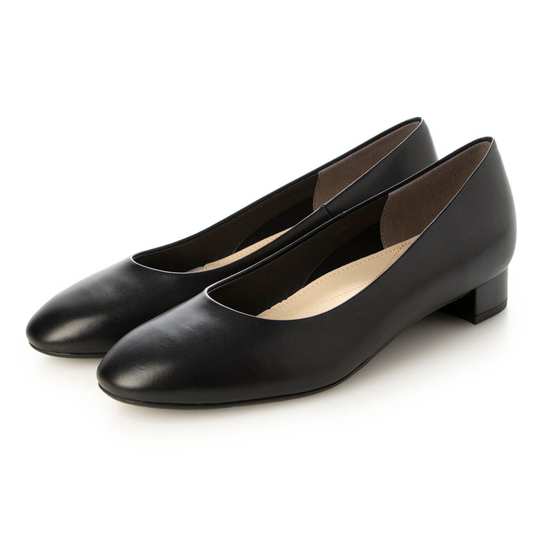 アンリーフ unReef ラウンドトゥプレーンパンプス （ブラック
